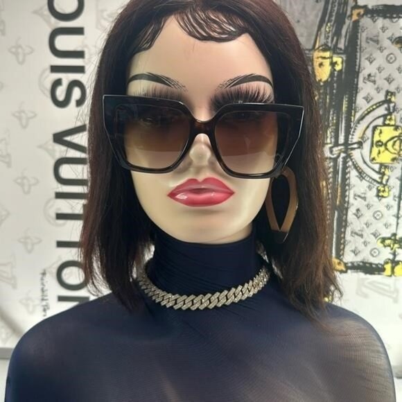 Dolce and Gabbana Brown Gradient Butterfly Ladies Sunglasses DG4438 502/13 55 - Picture 8 of 14